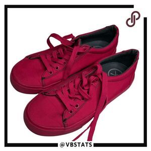 Inkkas Women's Classic Canvas Low Top Lace-up Sneakers Hot Pink‎ Size 6